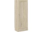 Dmora Libreria Amedee 28.3X40.6X107.2H Cm Marrone, Un'anta 2 Ripiani