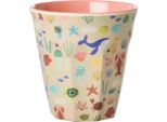 Bicchiere Rice Melamin - Stampa Oceano Corallo 250Ml