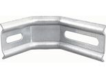 Alberts 832414 Staffa Regolabile, Due Angoli A 45°, In Rilievo, Con Foro Asolato, Zincato Sendzimir, 35 X 30 X 50 Mm, Set Da 36