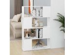 Maison Exclusive - Libreria Divisorio Bianco 80X24X124,5 Cm Materiale Ligneo