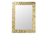 Mo.Wa Specchio Da Parete Specchio Foglia D'oro 72X95 Cm Oro Rettangolare Moderno Cornice In Legno Camera Da Letto Specchio D'oro Soggiorno
