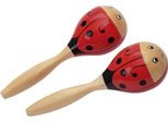 Goki 61917 Coccinella Maracas, Naturale/Rosso