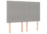 Vidaxl Testiere 4 Pz. Tessuto Grigio Chiaro 72X5X78/88 Cm