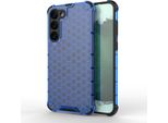 Custodia A Nido D'ape Per Samsung Galaxy S23+ Cover Ibrida Blindata Blu