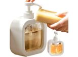 Dispenser Per Sapone Liquido 300 Ml, Bianco Con Pannello Trasparente, Plastica, Dimensioni 10,2 X 7,5 Cm