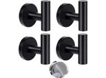 Camerazar Set Di Ganci Da Bagno 4 Pezzi Nero Loft Corridoio