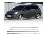 Modanature Per Finestrini Per Toyota Corolla Verso 2004-2009 In Acciaio Inox Cromato 4X