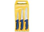 Ergogrip Messersatz, 3-Teilig Blau, Blockmesser, Stechmesser, Ausbeinmesser