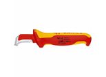 Coltello Per Guaine Per Cavi Knipex Con Pattino Di Scorrimento, 98 55 Sb Manico Isolante Multicomponente, Vde, Lunghezza 155 Mm, Lama