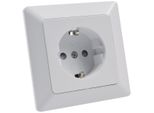 Presa Milos Con Contatto Di Terra, Bianco Opaco 250V~/ 16A, Incl. Telaio