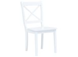 Vidaxl Sedie Da Pranzo 2 Pz. Legno Massiccio Bianco In Legno Di Gomma