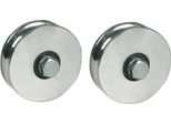 Ruota A Scanalatura Tonda Da 120 Mm Con Scanalatura Da 20,5 Mm A 1 Cuscinetto A Sfera - Set Di 2