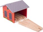 Bigjigs Rail Deposito Di Mattoni Per Due Treni