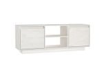 Mobile Tv Bianco 110X30X40 Cm In Legno Di Pino Massiccio