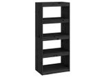 Libreria/Divisorio Nero 60X30X135,5 Cm In Legno Di Pino Massiccio