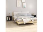 Vidaxl Comodini 2 Pz. Grigio 40X30X40 Cm In Legno Di Pino Massiccio