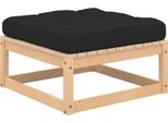 Vidaxl Poggiapiedi Da Giardino Con Cuscino 2 Pz. Legno Di Pino Massiccio