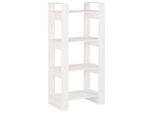 Libreria/Divisorio Bianco 60X35X125 Cm In Legno Massiccio