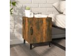 Vidaxl Comodino In Legno Di Quercia Fumé