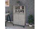 Vidaxl Credenza Grigio Cemento 60X36X110 Cm Materiale A Base Di Legno
