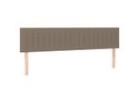 Vidaxl Testiere 2 Pezzi Tessuto Taupe 100X5X78/88 Cm