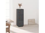 Vidaxl Credenza Grigia 34X40X108,5 Cm In Legno Di Pino Massiccio