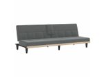 Vidaxl Divano Letto Con Portabicchieri In Tessuto Grigio Scuro