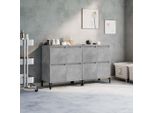 Vidaxl Credenze 2 Pz. Grigio Cemento 60X35X70 Cm Materiale A Base Di Legno