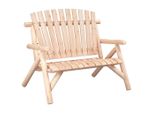 Panchina Da Giardino A 2 Posti 119X85X98 Cm In Legno Massiccio Di Abete Rosso