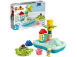 Lego 10989 Set Scivolo D'acqua Duplo, Gioco Da Bagno Per Bambini Dai 2 Anni In Su, Con Isola Galleggiante, Tartarughe E Stelle Marine, Gioco D'acqua Per Vasca Da Bagno Facile Da Pulire