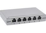 Inline® Patchfeld Cat.6A 0,5HE 6-Fach, FüR Tisch/Wand/Hutschiene, Mit Staubschutz, Grau (76816A)