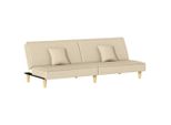 Vidaxl Divano Letto In Tessuto Crema