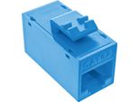 Inline 8Er Pack Keystone RJ45 Buchse/Buchse Ungeschirmt Cat.6A Blau (76217B)
