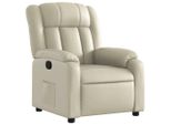 Vidaxl Poltrona Relax In Pelle Finta Crema