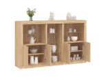 Vidaxl Credenza Con Luci Led Rovere Sonoma 162X37X100 Cm