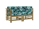 Divani Angolari Con Cuscini 2 Pz. Legno Di Pino Impregnato