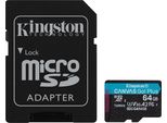Kingston SDCG4/64GB Scheda Microsd Sd 64GB Kingston Sdxc Canvas Go Plus Al Dettaglio