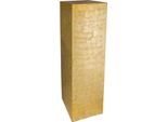 Vivanno Podio In Fibra Di Vetro Podio Colonna, Effetto Foglia D'oro Lucido - 30X30X100 Cm