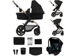 Kinderkraft Passeggino Combinato Moov 2 3In1 Nero Puro - Ruote In Schiuma
