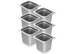 Teglie Per Hotel Contenitori Gastronorm In Acciaio Inox - Set Di 6 - Formato 1/6 178X168X160Mm - Utensili Da Cucina Di Alta Qualità Per La Gastronomia E Il Catering
