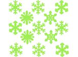 Camerazar 50 Pezzi Di Adesivi Murali Fluorescenti A Forma Di Fiocchi Di Neve
