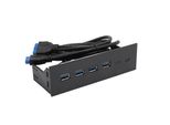 Hub Usb 3.0 Per Pannello Frontale, 5,25 Pollici, 4 Porte, 5 Gbit/S, Pannello Frontale Plug-And-Play Stabile Per Unità Ottiche Per Schede Madri Desktop