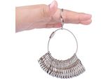 Argento Ring-Sizer Gauge Tool Finger Sizing Measuring Stick Metal Ring Mandrel Us Size Set 1-13 Di 27 Pezzi Circle Models