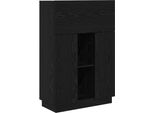 Scrivania Vidaxl Look Rovere Nero 71,5 X 31,5 X 106,5 Cm