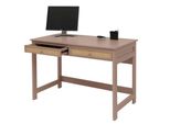 Schreibtisch MCW-O36, BüRotisch Laptoptisch Arbeitstisch, Schublade 78X110X60Cm Holz ~ Helltaupe
