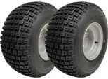 18X9.50-8 Pneumatici Knobby Atv Montato Su 4 Stud 4 Pollici Pcd Cerchio Wanda P322 (Set Di 2)