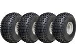 22X11.00-8 Pneumatici Atv Knobby 4 Stud Rim Trailer Quad Wheels 100Mm Pcd (Set Di 4)