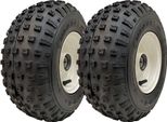 145/70-6 Pneumatici Atv Wanda Knobby Su Cerchio 20Mm Cuscinetti Strada Legale 75Kgs (Set Di 2)