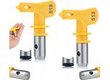 Rosfix Set Ultra Spray 513 E 519 – Ugelli Per Spruzzatura Airless Da 25 Cm | Carburo Di Alta Qualità, Per Acrilico, Lattice, Epossidico, Uretano