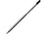 Faber-Castell 117200 Bleistift Grip 2001 Mit Radierer - Hb, Silbergrau